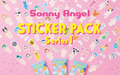 Packaging for Sonny Angel Sticker Pack Series 1 with various cute animal stickers displayed on the cover.